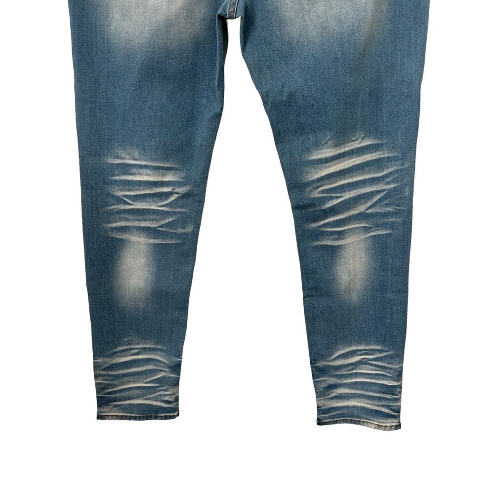 Mackeen Jeans Mens Size 40 Nite Market Button Fly Denim Skulls‎ Flames Mohawk - Picture 7 of 16